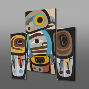 Knowing (Owl Triptych)  Steve Smith - Dla'kwagila Oweekeno Acrylic paintings on birch panels
