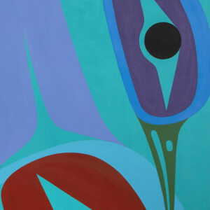 Elegance (Great Blue Heron Diptych)  Steve Smith - Dla'kwagila Oweekeno Acrylic painting on birch panels