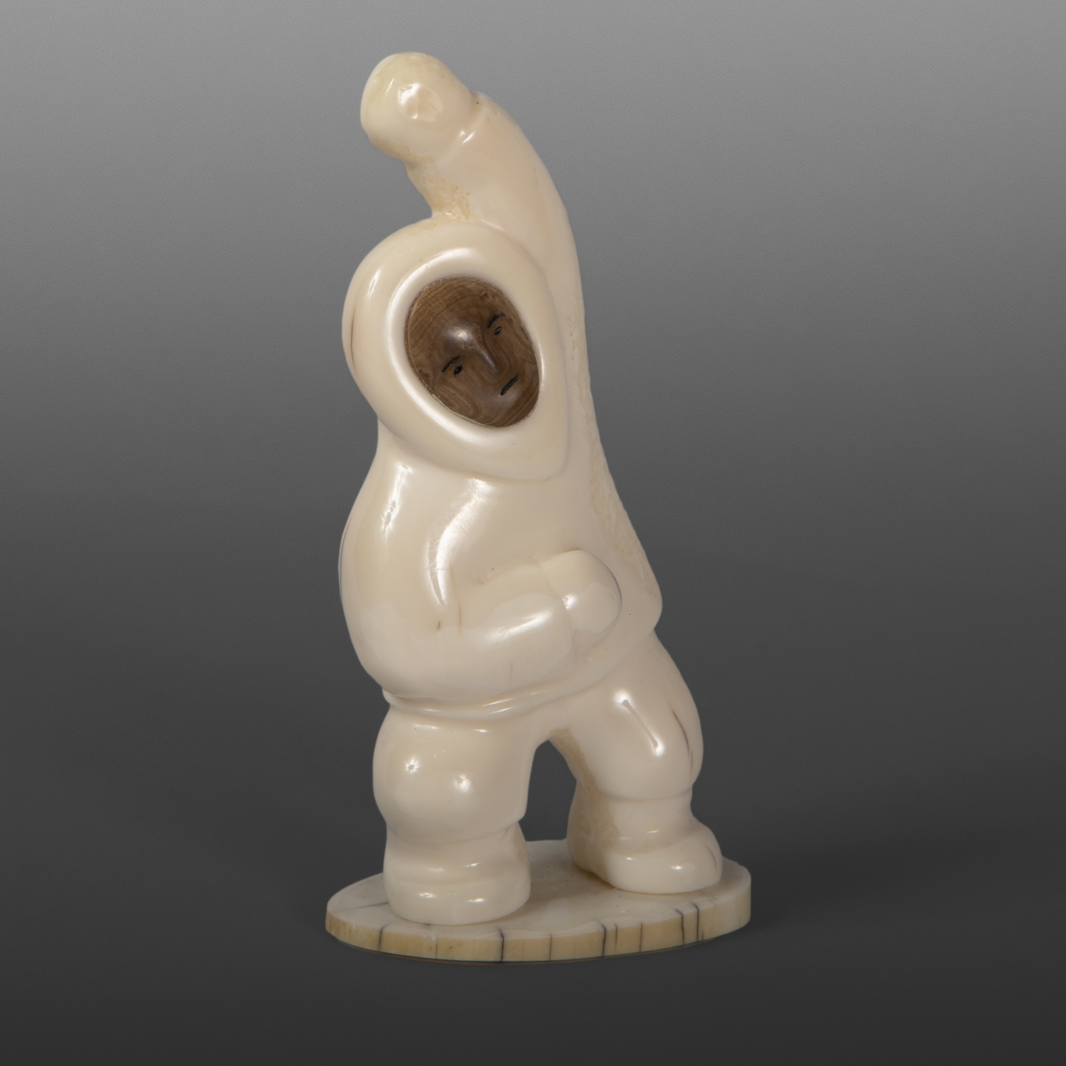 Dancing Figurine
John Sinnok
Inupiaq
Ivory, mammoth tusk, ink
4½" x 2" x 1½"
$500