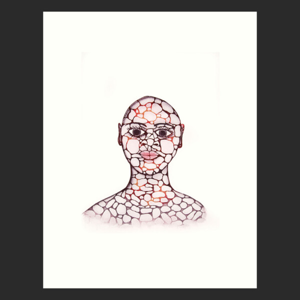 PADLOO SAMAYUALIE Pebble Woman Etching & Aquatint