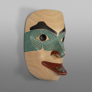 Ksm Amawaal
Noble Woman
David Boxley
Tsimshian
Alder, paint, abalone
10"h x 7"w x 5"d
$4500 