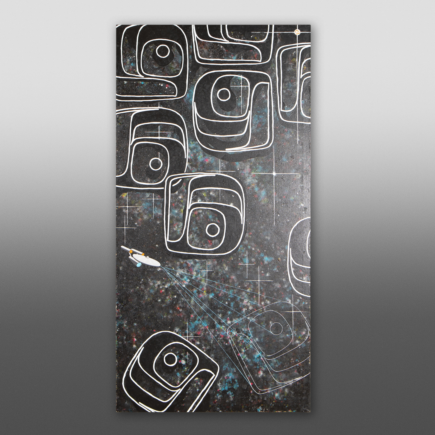 Aquarius RisingClinton Work
Kwakwaka'wakwAcrylic on canvas
22” x 48” x 1½”
$3600