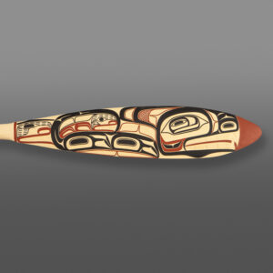 Wolf Paddle
David Boxley
Tsimshian
Yellow cedar, paint
60" 6" 1½"
$4200 