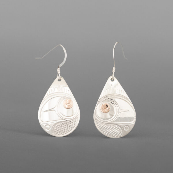 Salmon Teardrop earrings