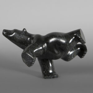 Dancing and Diving Bear
Etulu Salomonie
Inuit
Serpentine
9” x 8” x 7”
$1400