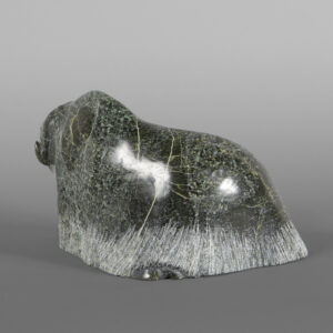 Resting Muskox
Pudlalik Shaa
Inuit
Serpentine
10” x 6” x 5 ½”
$2200
