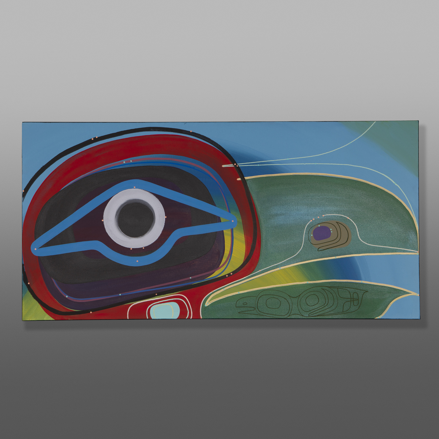 Origin (Raven I)
Steve Smith – Dla-kwagila
Oweeneno
18”x36”
Acrylic on canvas
$3200

