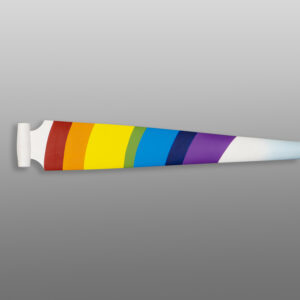 Rainbow PaddleSteve Smith - Dlakwagila
OweekenoYellow cedar, paint
62½” x 7” x 1½”