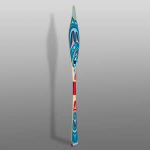 Great Blue Heron PaddleMaynard Johnny Jr
Coast SalishYellow cedar, cord, paint
62½” x 7” x 1½”
$3900