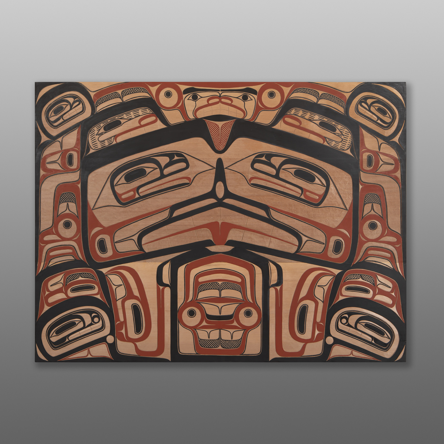 Bear Panel
David Boxley
TsimshianRed cedar, paint
48" x 36" x 1½"
$$10,000