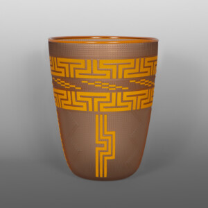 Orange Tea Basket
Preston Singletary
Tlingit
Blown and sand-carved glass
10 ½”" x 8 ¼”"
$8000