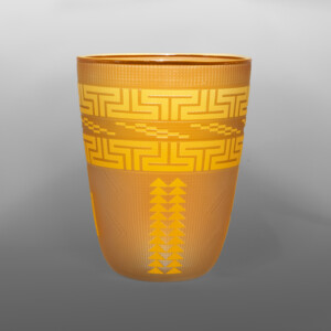 Orange Tea Basket
Preston Singletary
Tlingit
Blown and sand-carved glass
10 ½”" x 8 ¼”"
$8000