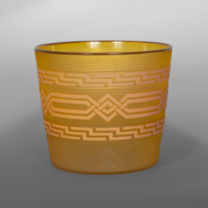 Amber & Gold Basket
Preston Singletary
Tlingit
Blown and sand-carved glass
10¼" x 8½"
$8000