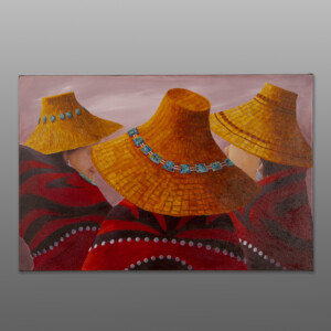 Woven Hats & Button Blankets
Jean Taylor
Tlingit
Acrylic on canvas
24" x 36"
$2100