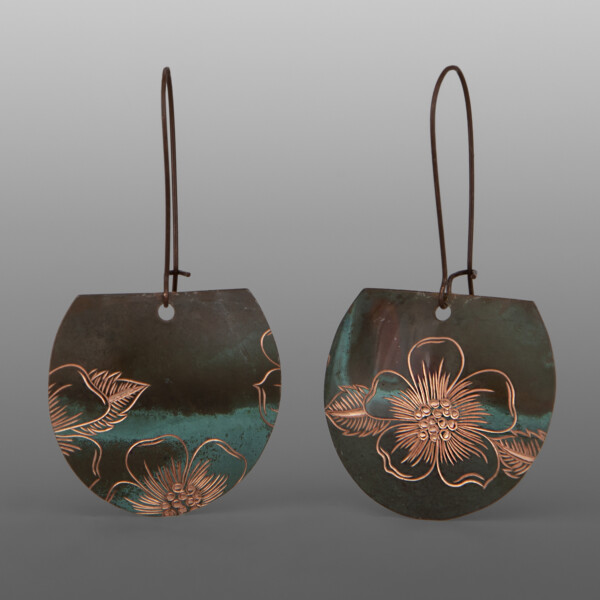Wildrose Patina Earrings Jennifer Younger