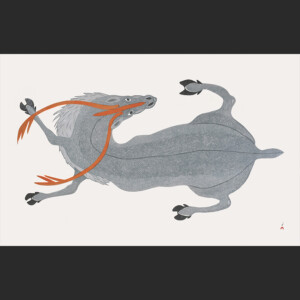 QUVIANAQTUK PUDLAT
19. Silver Caribou
Stonecut & Stencil
Paper: Kizuki Kozo White
Printer: Cee Pootoogook
62 x 97.5 cm
24½” x 38¼”
$ 1400
1120