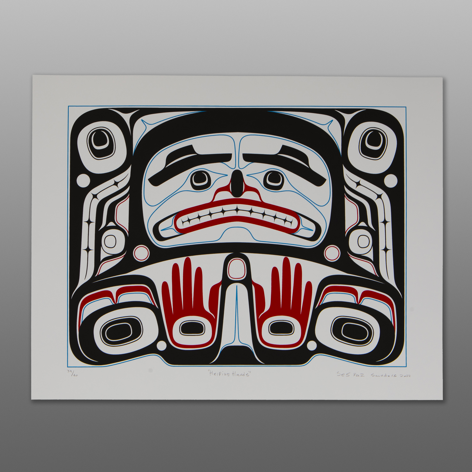 Helping Hands
Sesyaz Saunders
Nuxalk
Serigraph
19" x 15"
$325