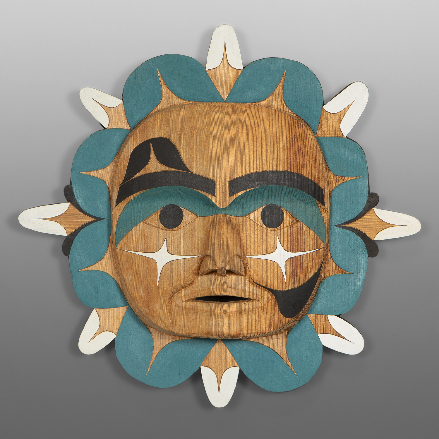 Navigation Mask Tim Paul
Nuu-Chah-Nulth Red cedar, paint
17½” x 16½” x 4½”