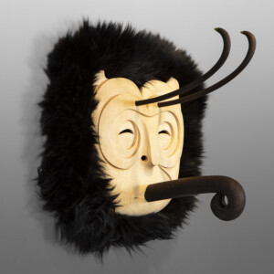 H'lulu - Butterfly
Dean Hunt
Heiltsuk
Yellow cedar, wool, paint
15" x 15" x 9½”
$4000
mask show 2024