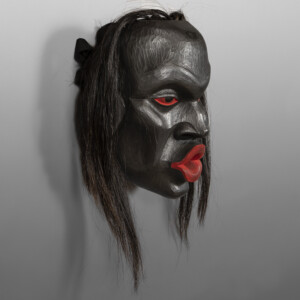 Dzunukwa Performance Mask
Raymond Shaw
Kwakwaka'wakw
Red cedar, horsehair, paint
Materials for performance
16" x 12" 8"
$6400mask show 2024