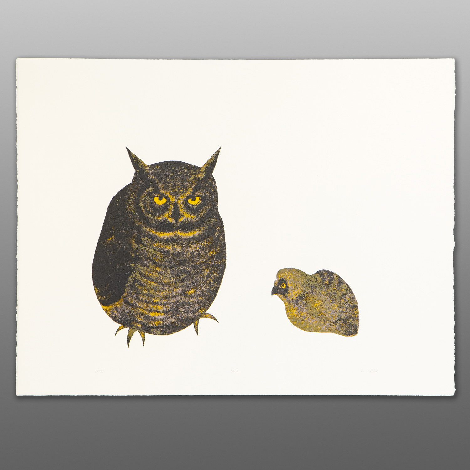 Owl
R. Lark
Inuit
Serigraph
26" x 20"