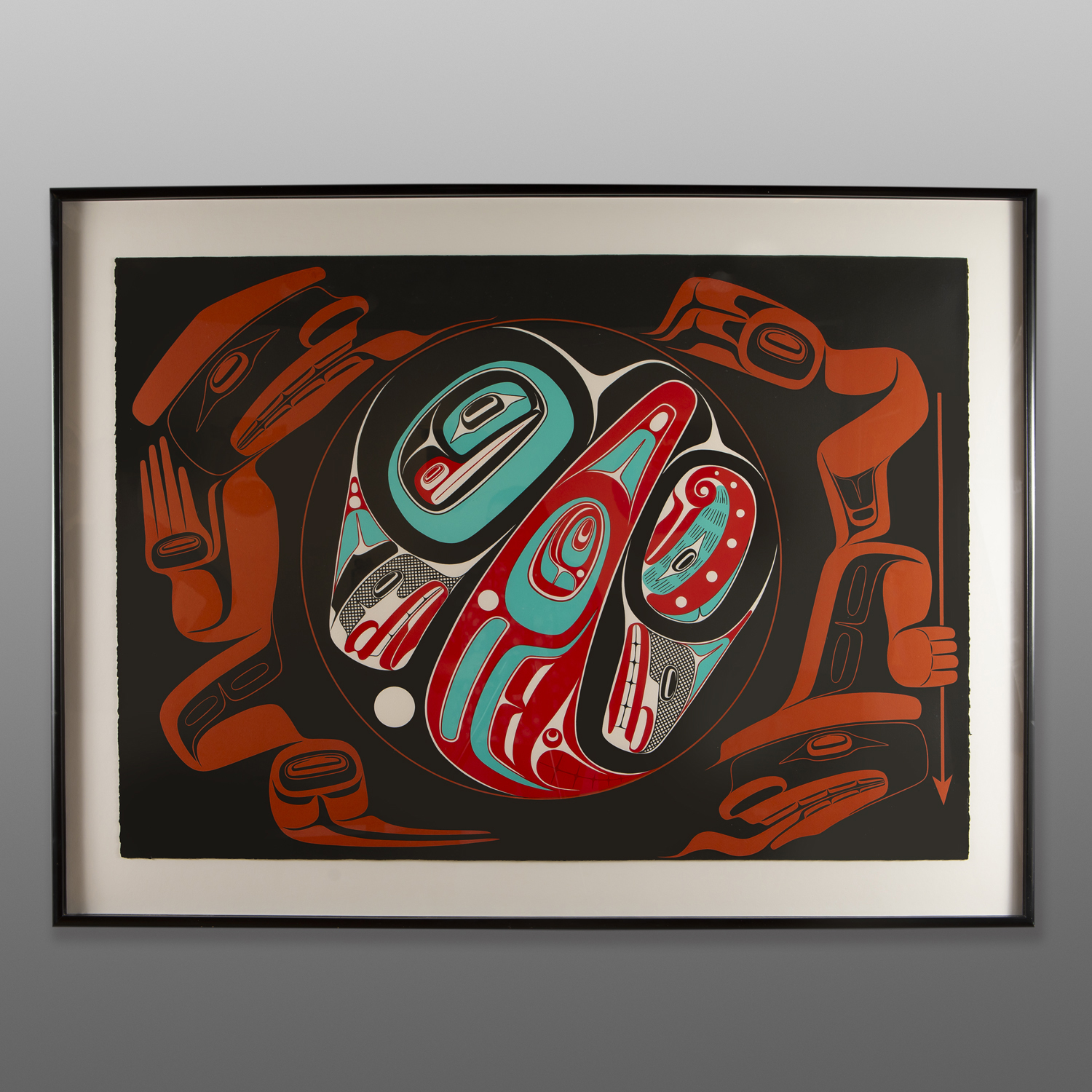 Rock Scallop
Robert Davidson, RCA
HaidaFramed serigraph, #18/25
42” x 29 ½” / 48” x 36”
$4200/4600
