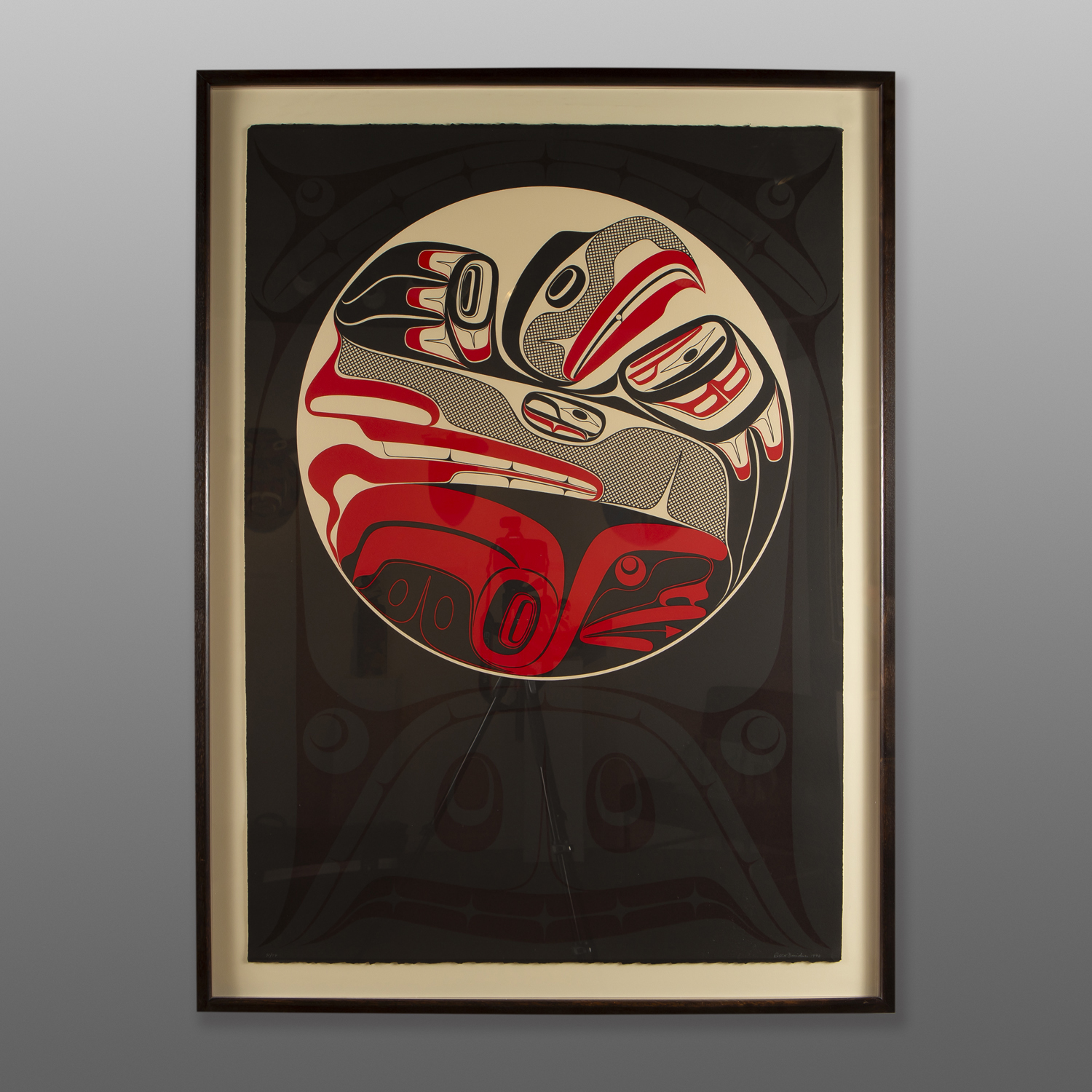 In the Eye of the Beholder (1993)
Robert Davidson, RCA
HaidaFramed serigraph, #51/72
35" x 37"
$5000