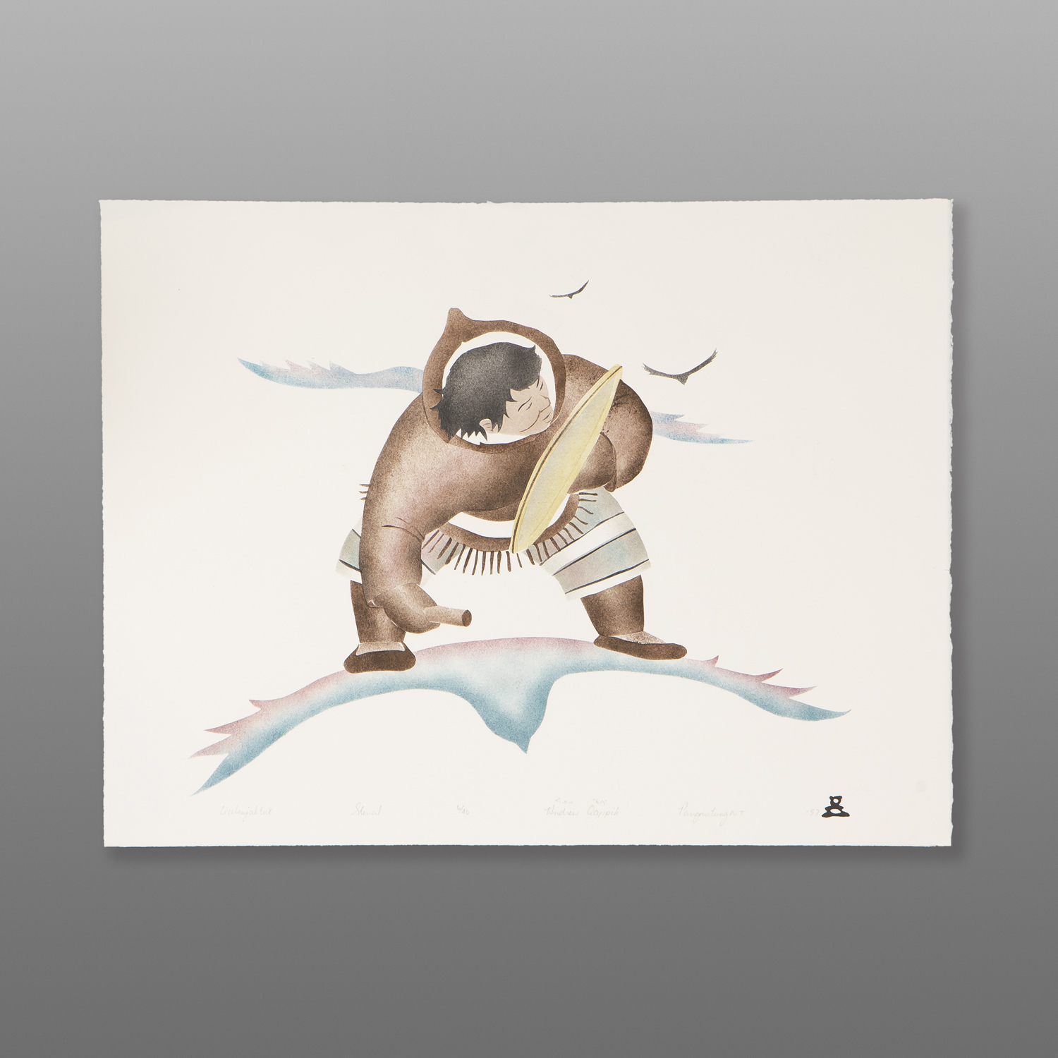 Qulaujaktuk (Drummer)
Andrew Qappik
Inuit
Stencil (1997)
21" x 16"