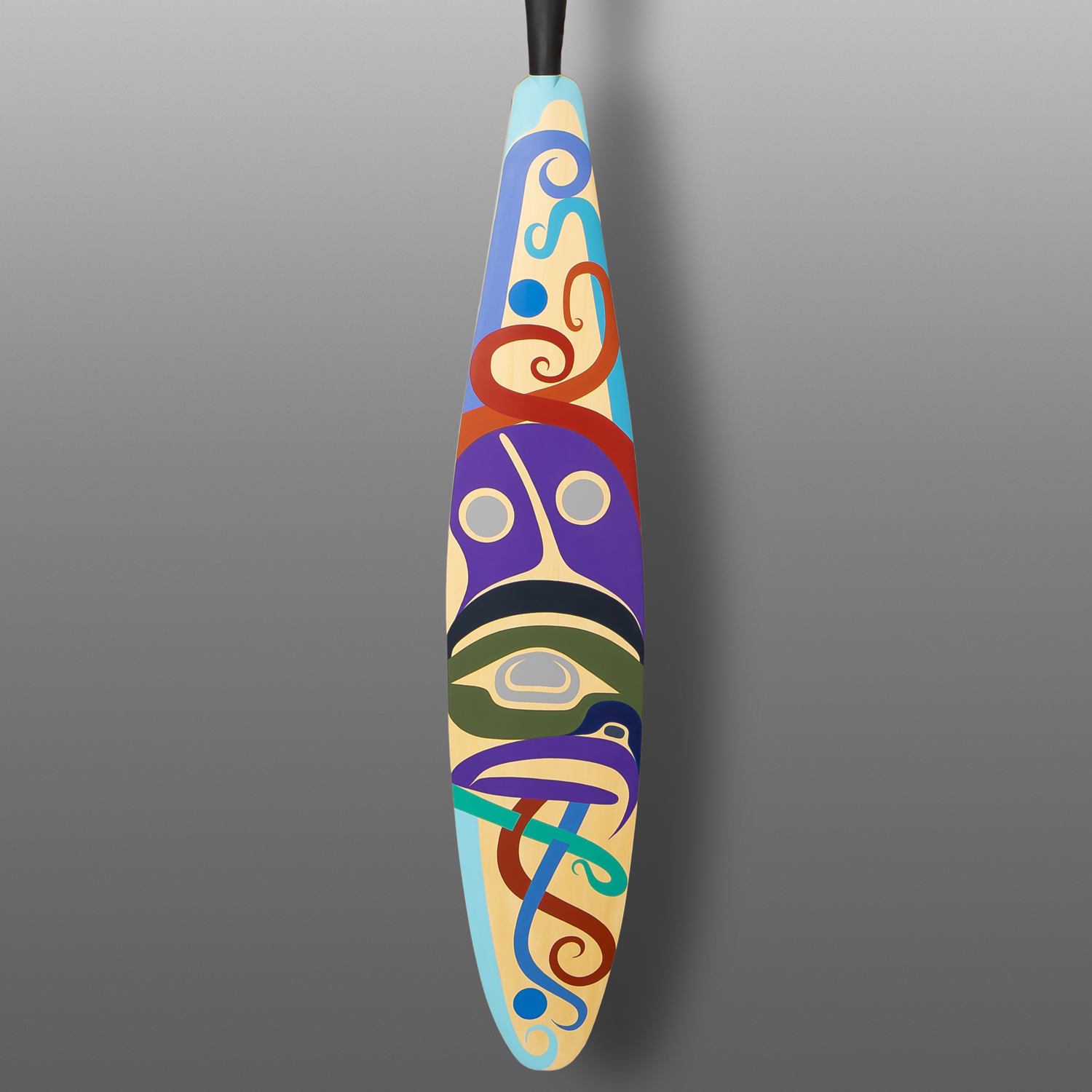 The Clever Ones (Octopus) Paddle Steve Smith - Dla'kwagila
OweekenoYellow cedar, paint
62½” x 7” x 1½”$8800