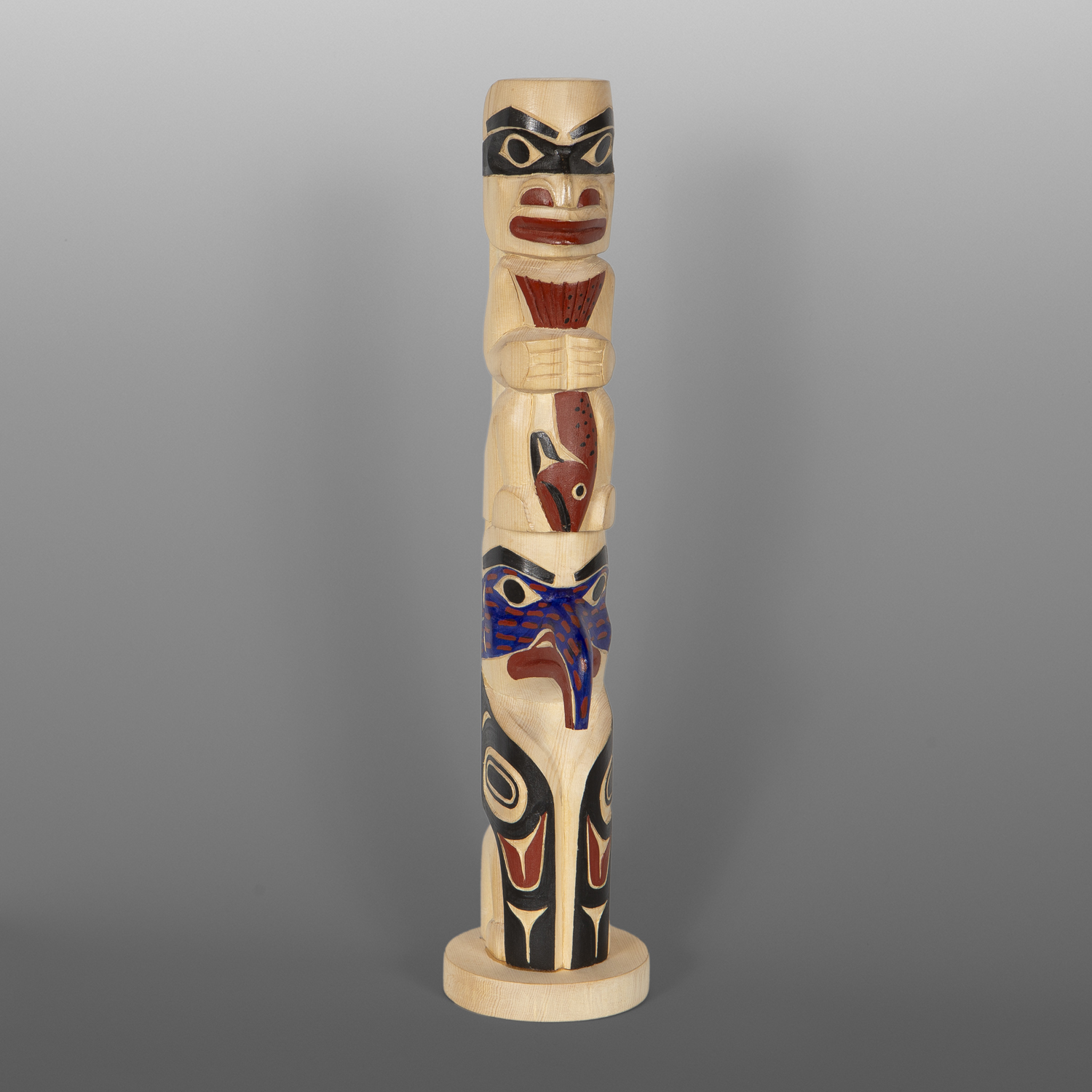 Eagle and the Young Chief Maquette
David A. Boxley
Yellow cedar, paint
11" x 2¼" x 1½”