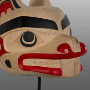 Mask Show 2024Sts'ool Beaver
Shawn Aster
Tsimshian
Alder, paint
12" x 12" x 9"
$5400 with custom stand
Mask Show 2024
