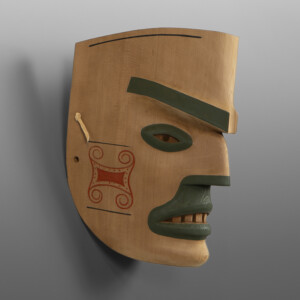 Secret Society
Joe David
Nuu-chah-nulth
Red cedar, paint
11" x 7½” x 7"
$6400
Mask Show 2024