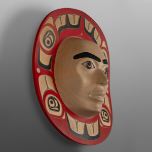 Git lax Moon
Shawn Aster
Tsimshian
Alder, paint
19" x 16½” x 5½”
$9800
Mask Show 2024