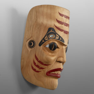 Tsimshian Shark
Drew Yliemini
TsimshianAlder, abalone, paint
13” x 7” x 5½"
$2600
mask show 2024