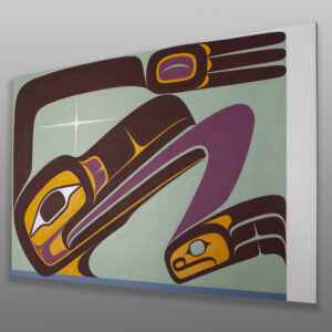 Raven Through the Looking Glass
Dean Hunt
Heiltsuk
Acrylic on panel
36" x 24"
$3200
