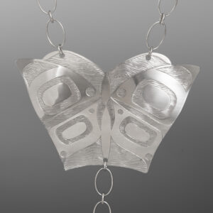 Wood Grain Butterfly Necklace JY6