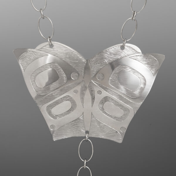 Wood Grain Butterfly Necklace JY6
