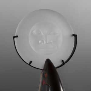 Preston Raven w/Glass Moon
30” H with base
28 1/4” H w/o base
7 1/2” D at bottom,
w/o base
Turntable base is 10 3/4” diameter
Base is 1 3/4” high