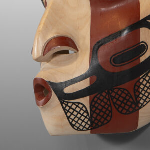 Hathawtisk - Whistler
David A Boxley
Tsimshian
Alder, paint
9 ½” x 7 ¼” x 5”
$4200
