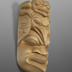 Raven and Frog Woman
Eugene Alfred
Tutchone/Tlingit
Birch
11" x 5" x 3"
$5200