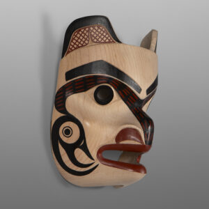 OL – Young Bear Mask
David A Boxley
Tsimshian
Alder, paint
9” x 6 ¾” x 4”
$3600
