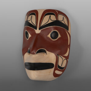 Łagyigyet – Ancestor Mask
David Boxley
Tsimshian
Alder, paint
9 ½” x 6 ¾” x 4 ½”
3,800
