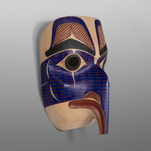 Ts’ymsyen Eagle Mask
David Boxley
Tsimshian
Alder, paint
12” x 9 ½” x 5”
5,000

