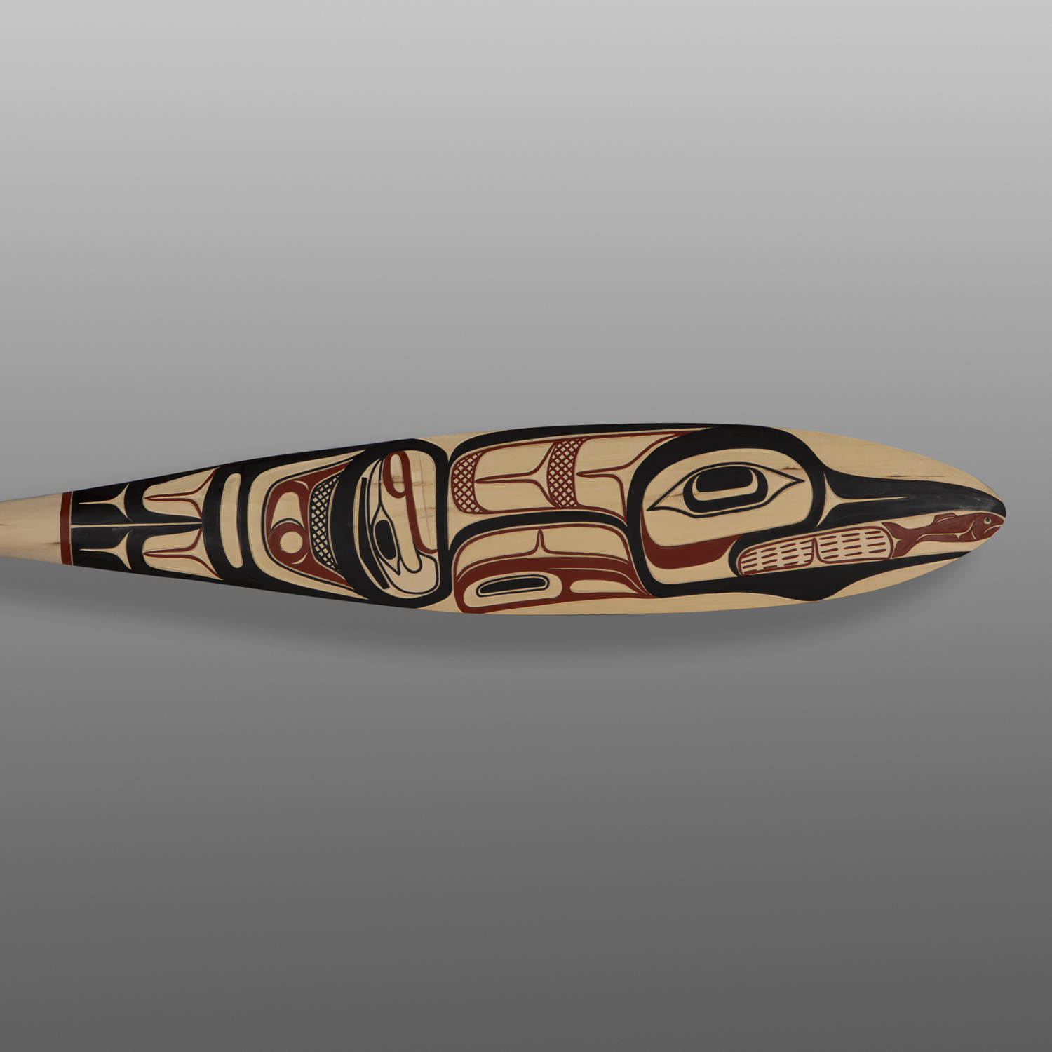 Crane Paddle
David Boxley
Tsimshian
Yellow cedar, paint
61" x 6" x 1"
$4,200