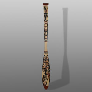 Killerwhale Paddle
David Boxley
Tsimshian
Yellow cedar, paint
61" x 6" x 1"
$4,200