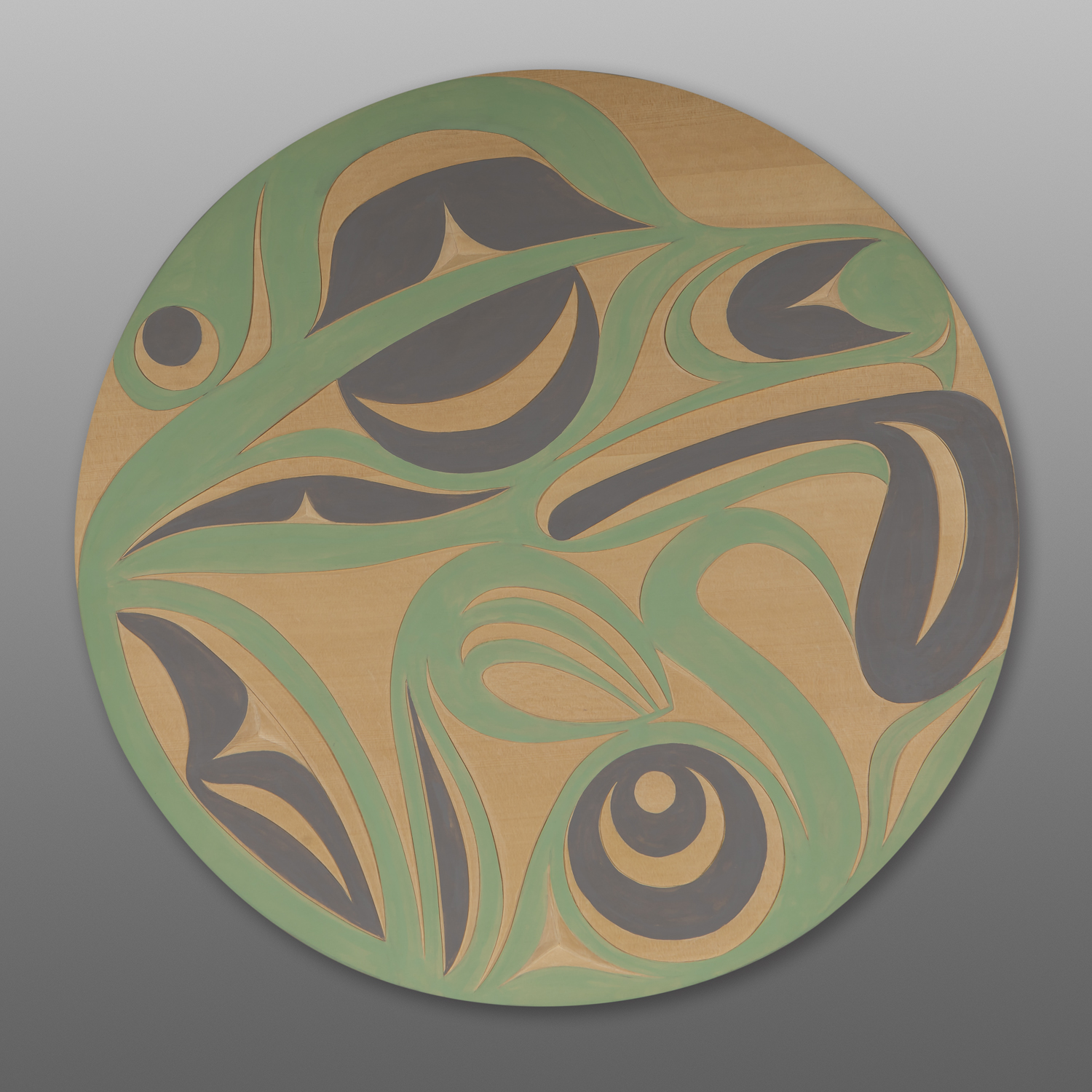 Water Dog
Andy Peterson
Coast Salish
Yellow cedar, paint
24" dia.
$1,600