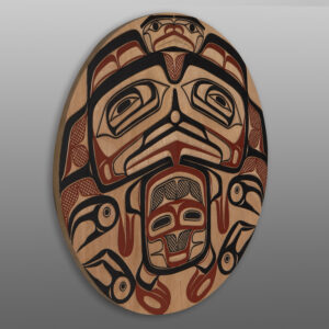 Bear Panel
David Boxley
Tsimshian
Red cedar, paint
28" dia.
$2,800