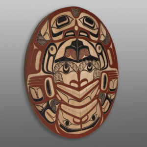 Eagle & Chief Panel
David Boxley
Tsimshian
Red cedar, paint
28" dia.
$2,800