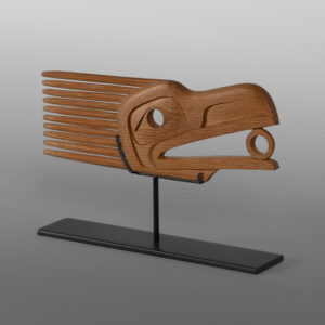 Raven & the Light Comb
Dean Hunt
Heiltsuk
Red cedar, custom stand
7½” x 5" x ½”
1,400