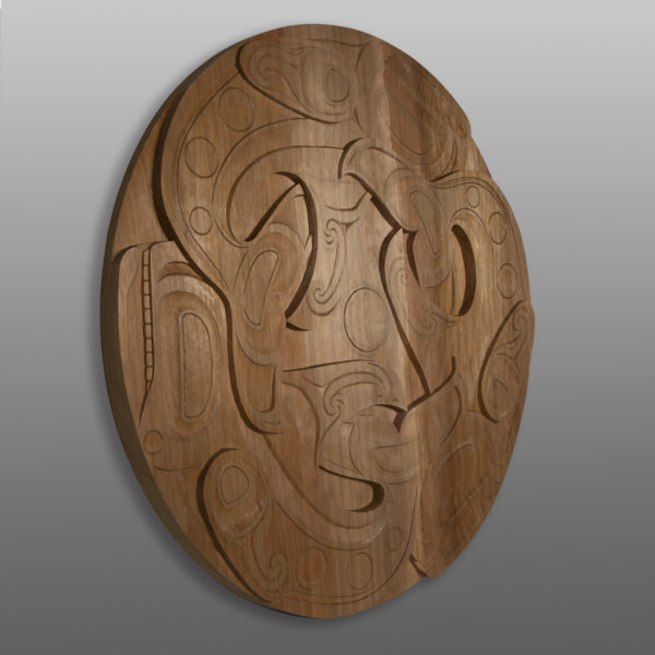 Guardians of the Magic Pearl
Troy Rata
Maori
Red cedar
36" dia. x 2"
6800
Panel Show 2025